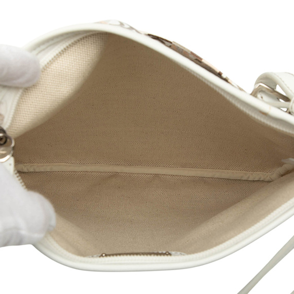 Pre-Loved Ferragamo Coated Canvas Logo Crossbody